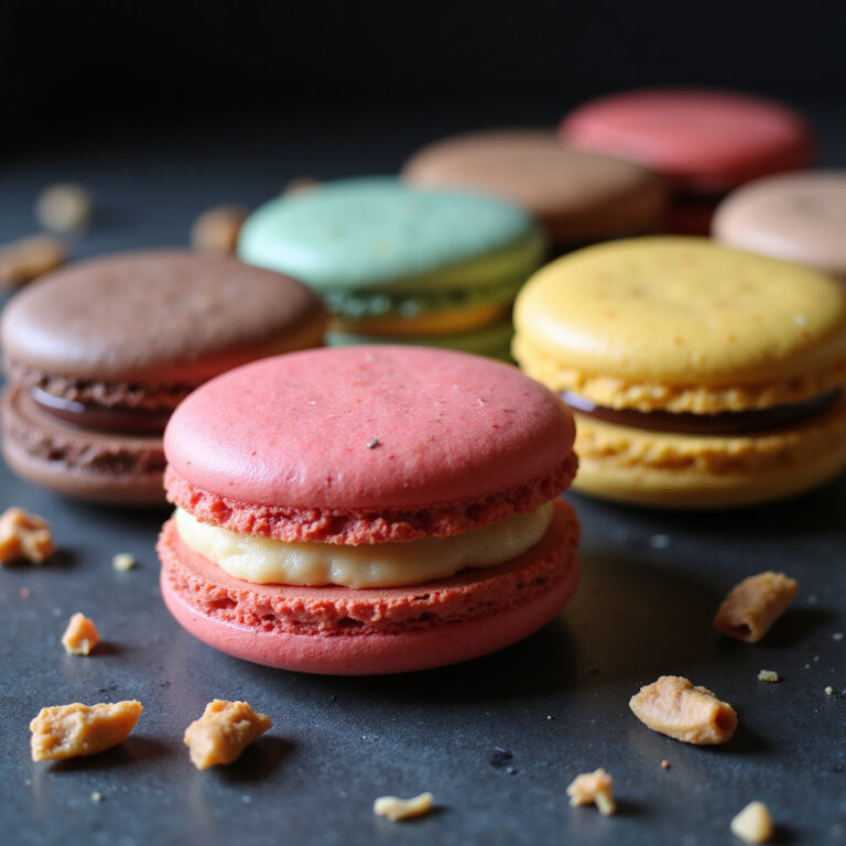 Macaron de Chocolate Crocante e Macio