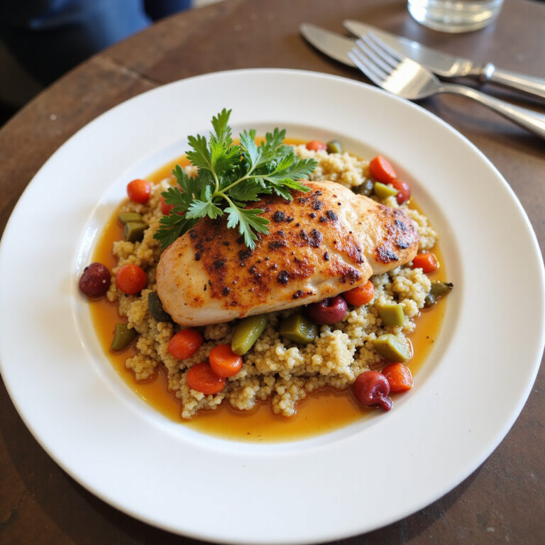 Frango Grelhado com Quinoa e Legumes Saudáveis e Saborosos