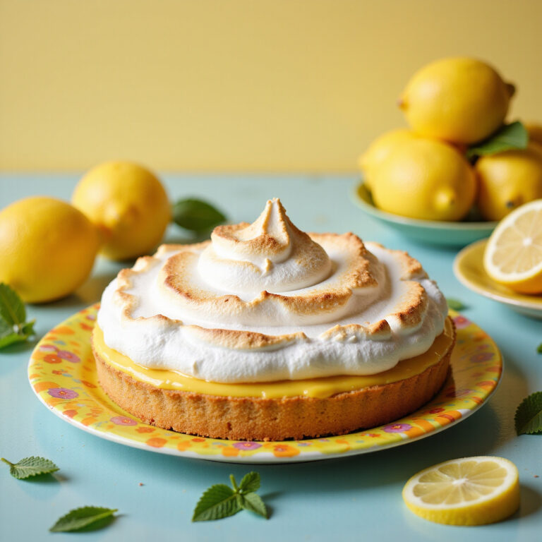 Torta de Limão com Merengue Tostado