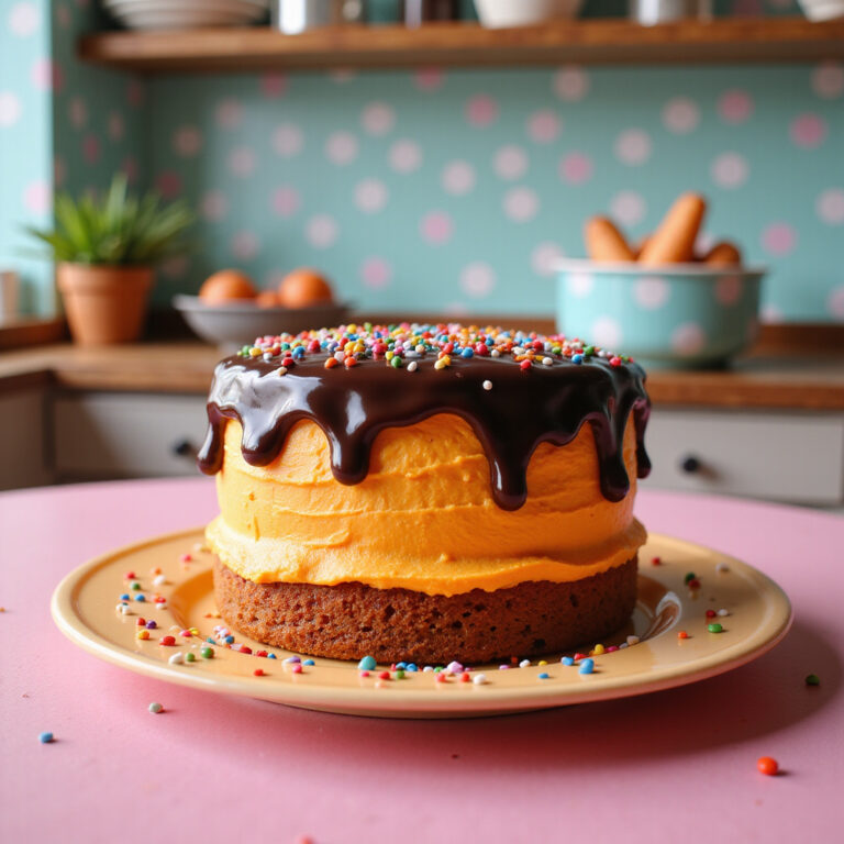 Bolo de Cenoura Fofinho com Ganache de Chocolate Brilhante