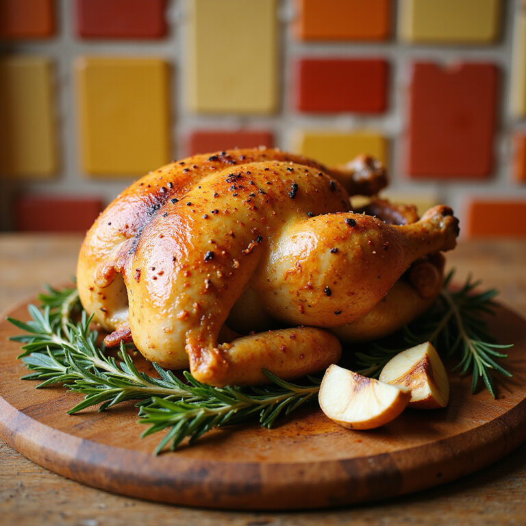 Frango Assado com Alho e Mostarda