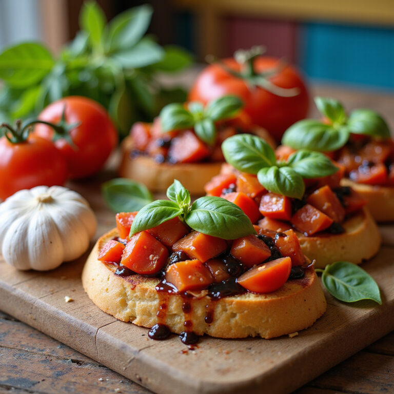 Bruschetta de Tomate e Manjericão