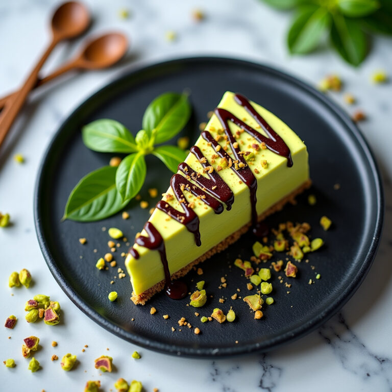 Semifreddo de Pistache com Calda de Chocolate Amargo 🟢🍫