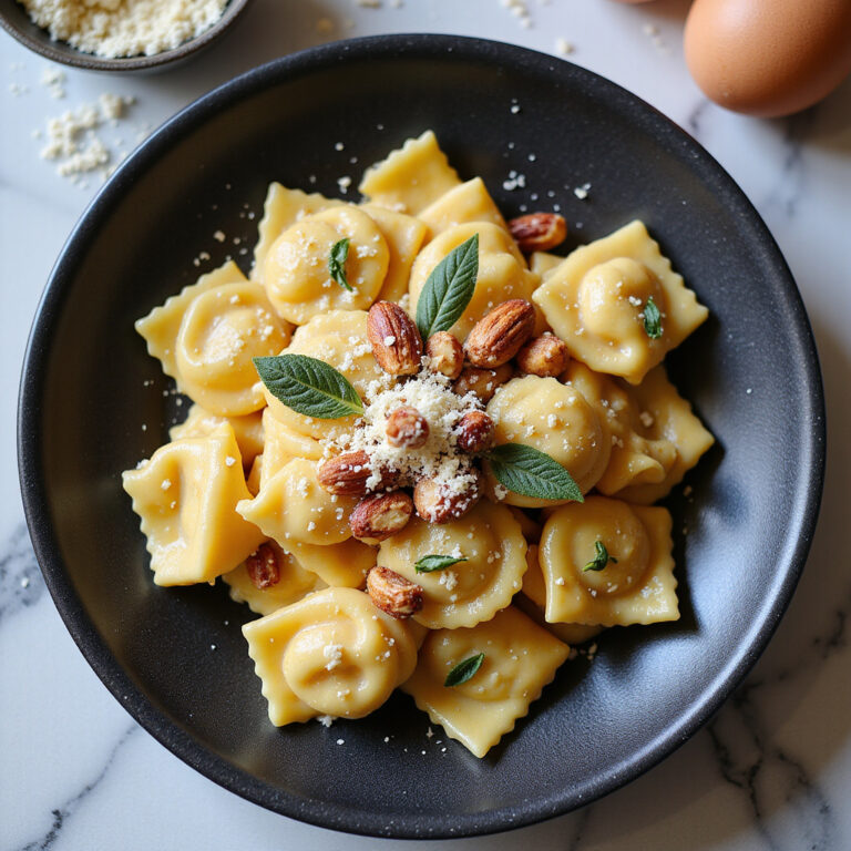 Agnolotti del Plin com Vitela e Molho de Manteiga e Nozes 🥟🌰