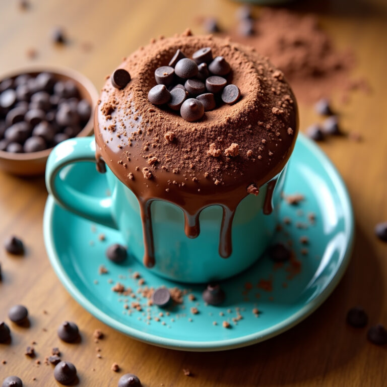 Bolo de Chocolate de Caneca no Micro-ondas