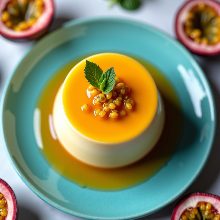 Mousse de Maracujá com Calda Translúcida