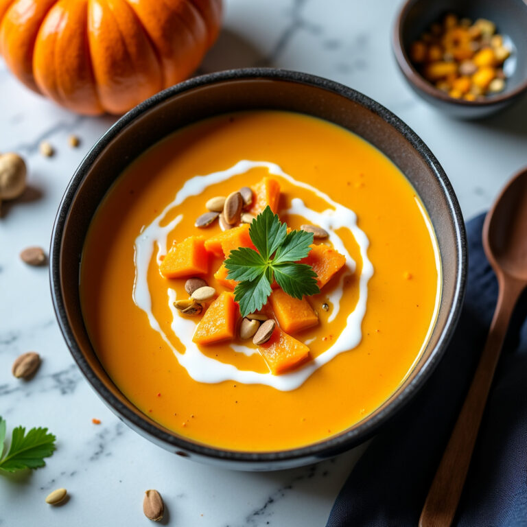 Sopa de Abóbora com Gengibre: Aconchego e Sabor em Cada Colherada