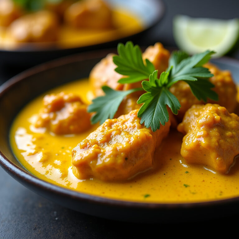 Frango ao Curry com Leite de Coco: Uma Viagem de Sabores Tropicais