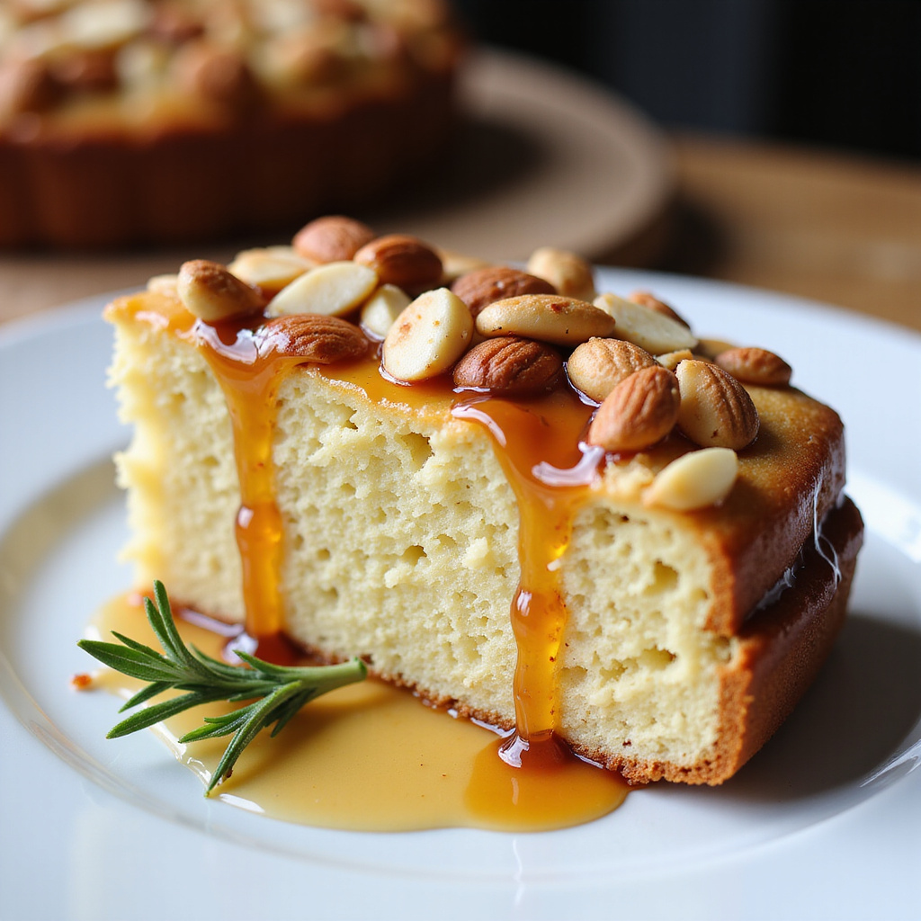Bolo de Amêndoas com Mel