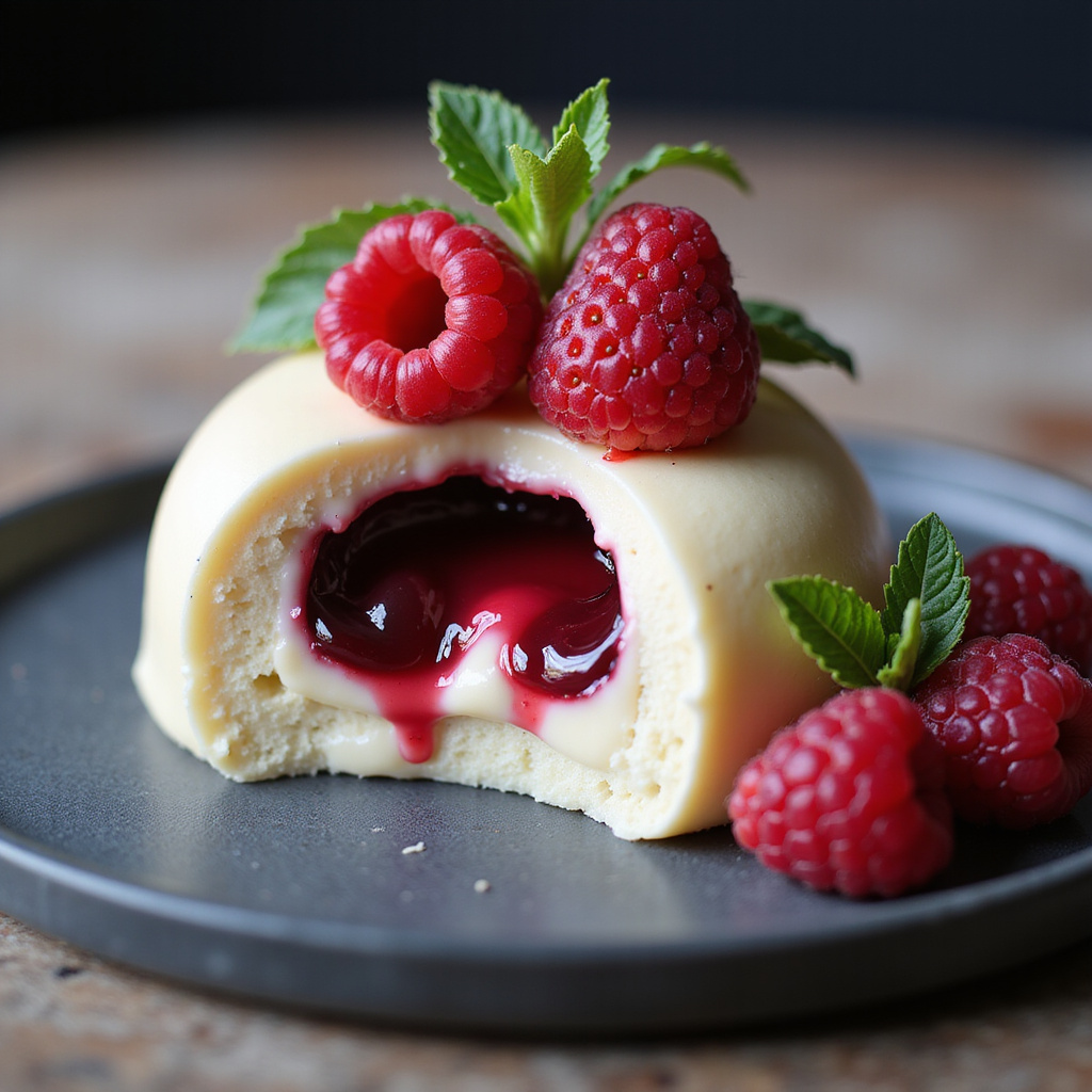 Trufa de Chocolate Branco e Frutas Vermelhas