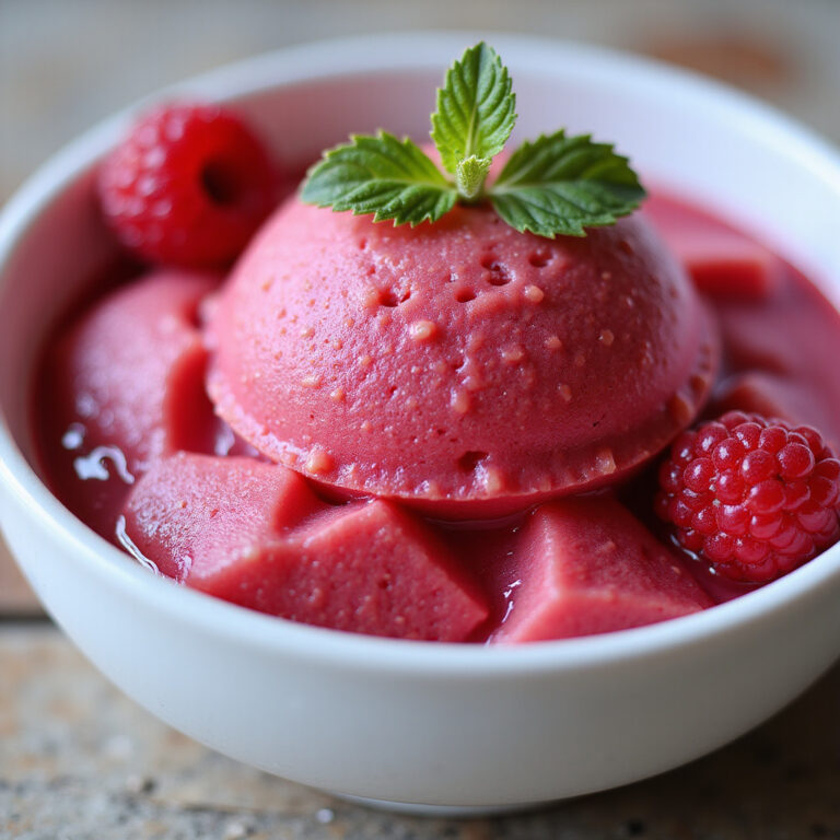 Sorbet de Framboesa Natural: Receita Simples e Refrescante