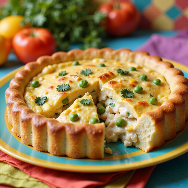 Torta de Frango Cremosa com Recheio que Derrete na Boca