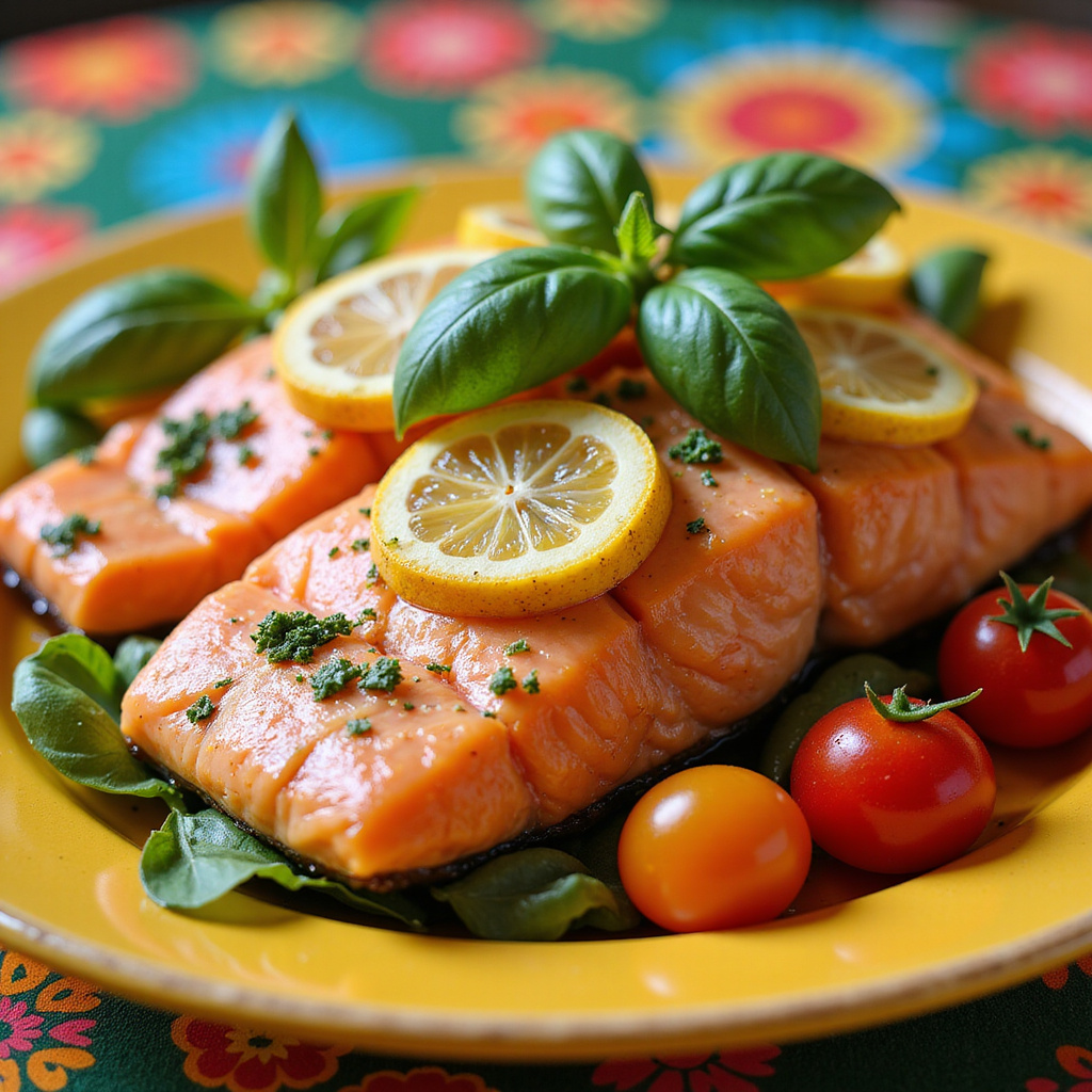 Salmão ao Forno com Limão