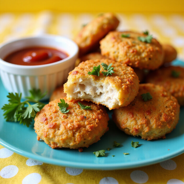 Nuggets Caseiros de Frango e Aveia: Crocantes e Saudáveis