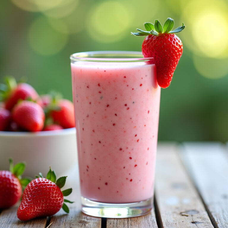 Smoothie de Morango com Iogurte Natural