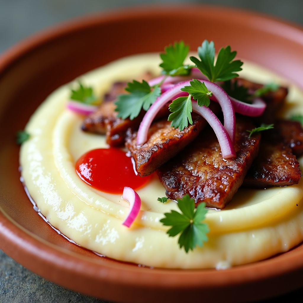 Carne de Sol com Purê de Macaxeira
