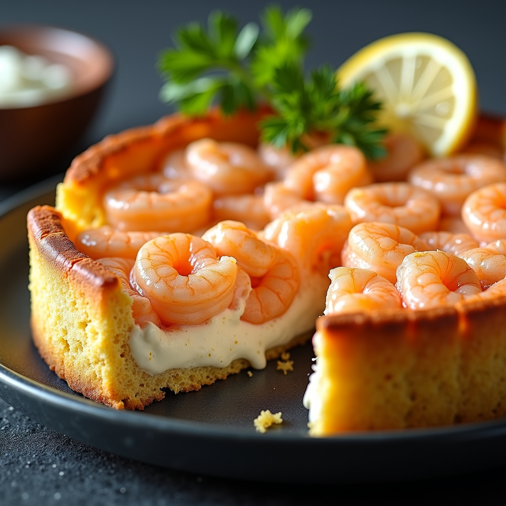 Foto da receita Receita de Torta de Camarão com Creme de Queijo