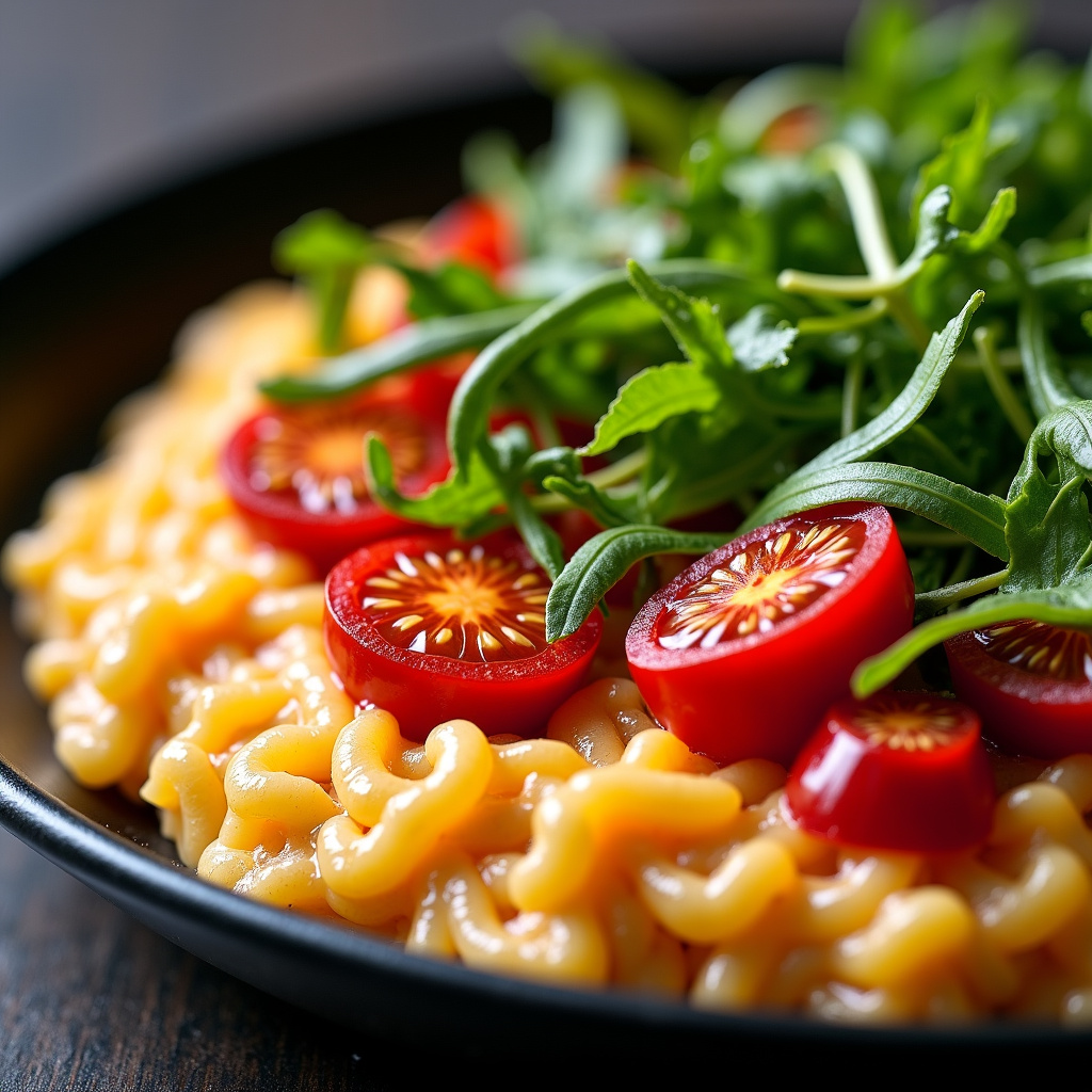 Foto da receita Risoto de Tomate Seco com Rúcula: Receita Rápida e Saborosa