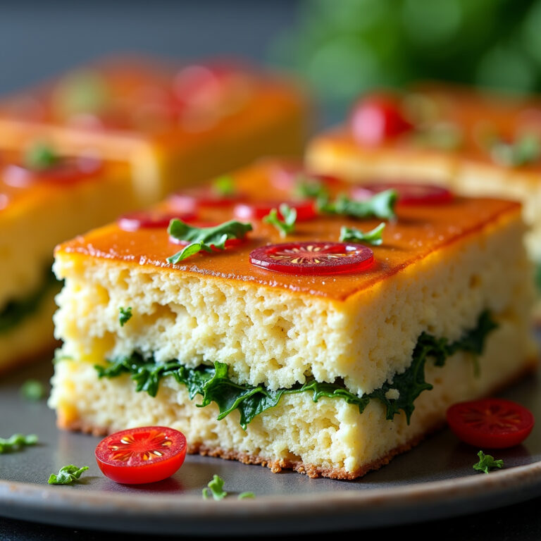 Bolo Salgado de Tapioca com Tomate Seco e Rúcula