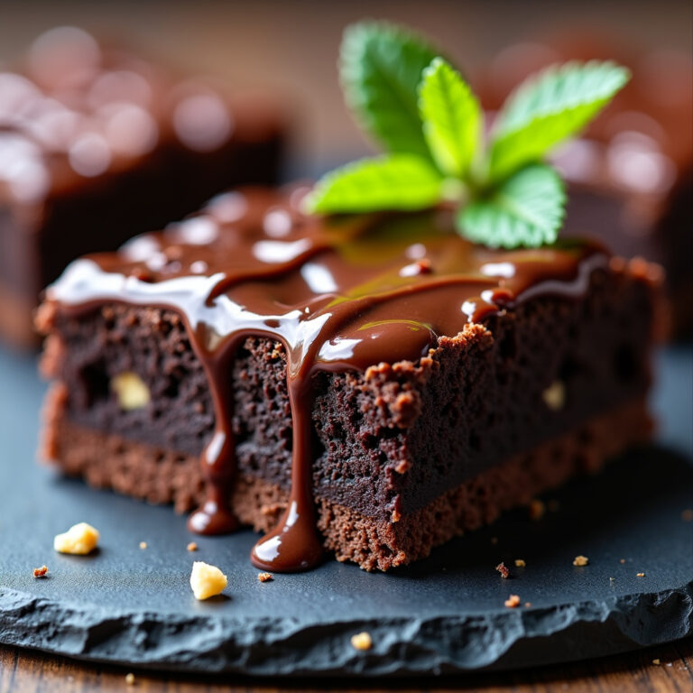 Brownie de Chocolate com Nozes: Receita Fácil com Calda Espessa