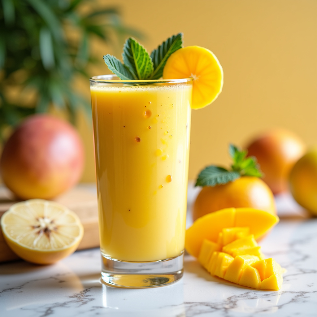 Foto da receita Smoothie de Banana e Manga: Uma Explosão Tropical de Sabor