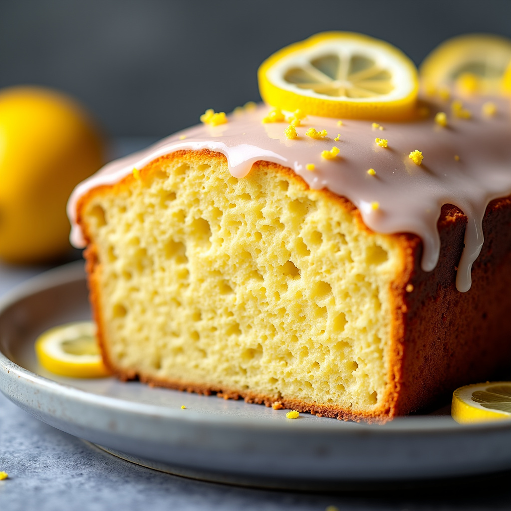 Foto da receita Bolo de Limão Siciliano com Gotas Brilhantes