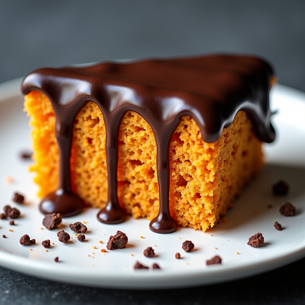 Foto da receita Bolo de Cenoura com Ganache Cremosa