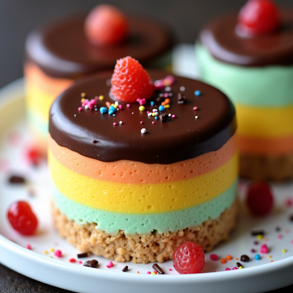 Foto da receita Mousse Colorido com Chocolate