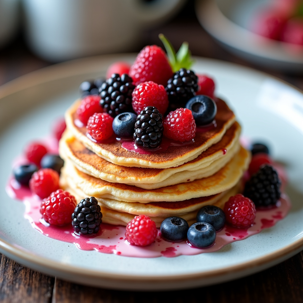 Foto da receita Panquecas de Aveia e Frutos Silvestres