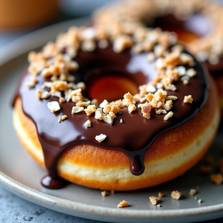 Donuts Keto de Baunilha com Cobertura de Chocolate
