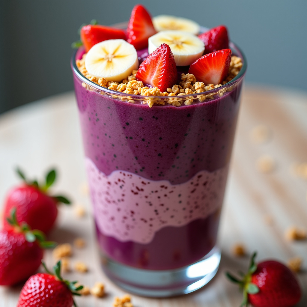 Foto da receita Copo de Açaí por Camadas: Uma Explosão de Sabor e Saúde