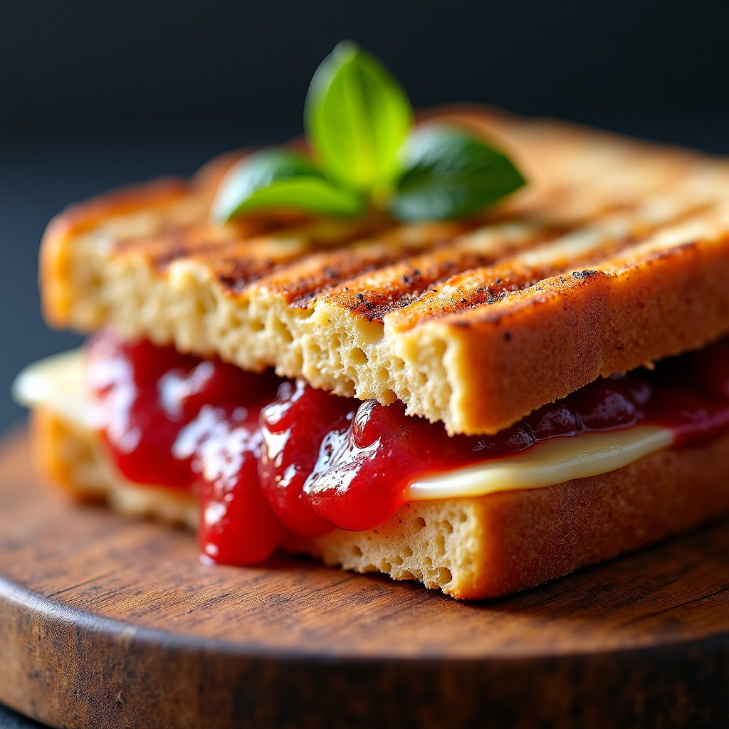 Foto da receita Panini com Geleia Artesanal: Um Lanche Rápido e Sofisticado