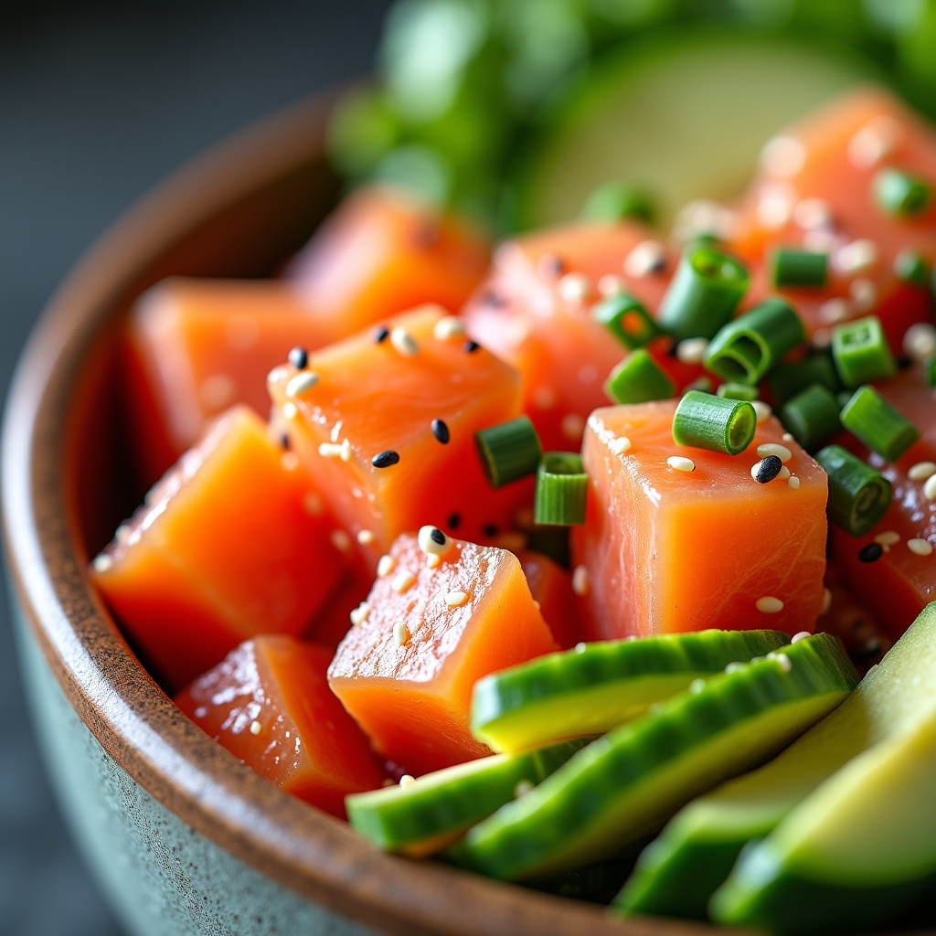 Foto da receita Poke Bowl de Salmão: Uma Explosão de Sabor Fresco e Saudável