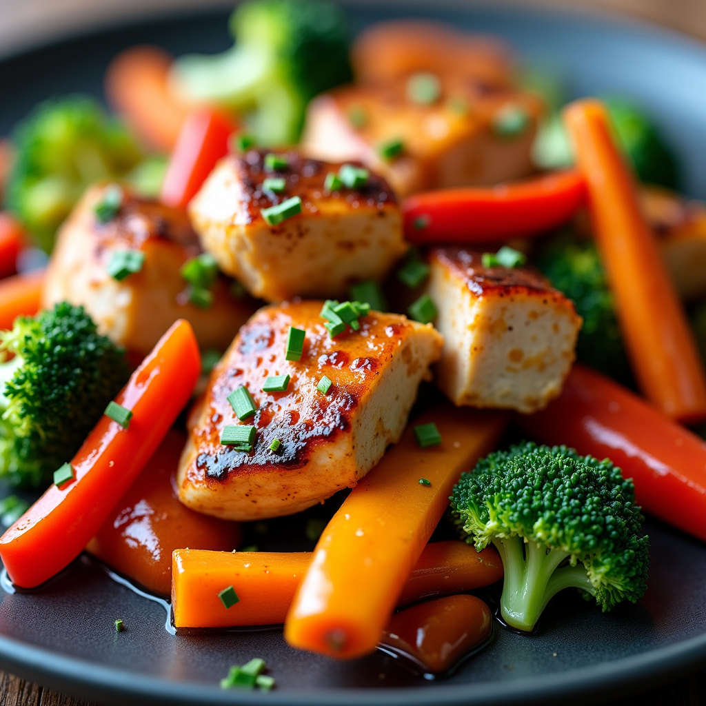 Foto da receita Frango xadrez fit (baixo em calorias)