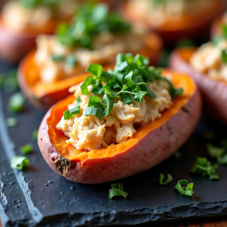 Batata-Doce Recheada com Frango: Uma Refeição Completa e Saborosa