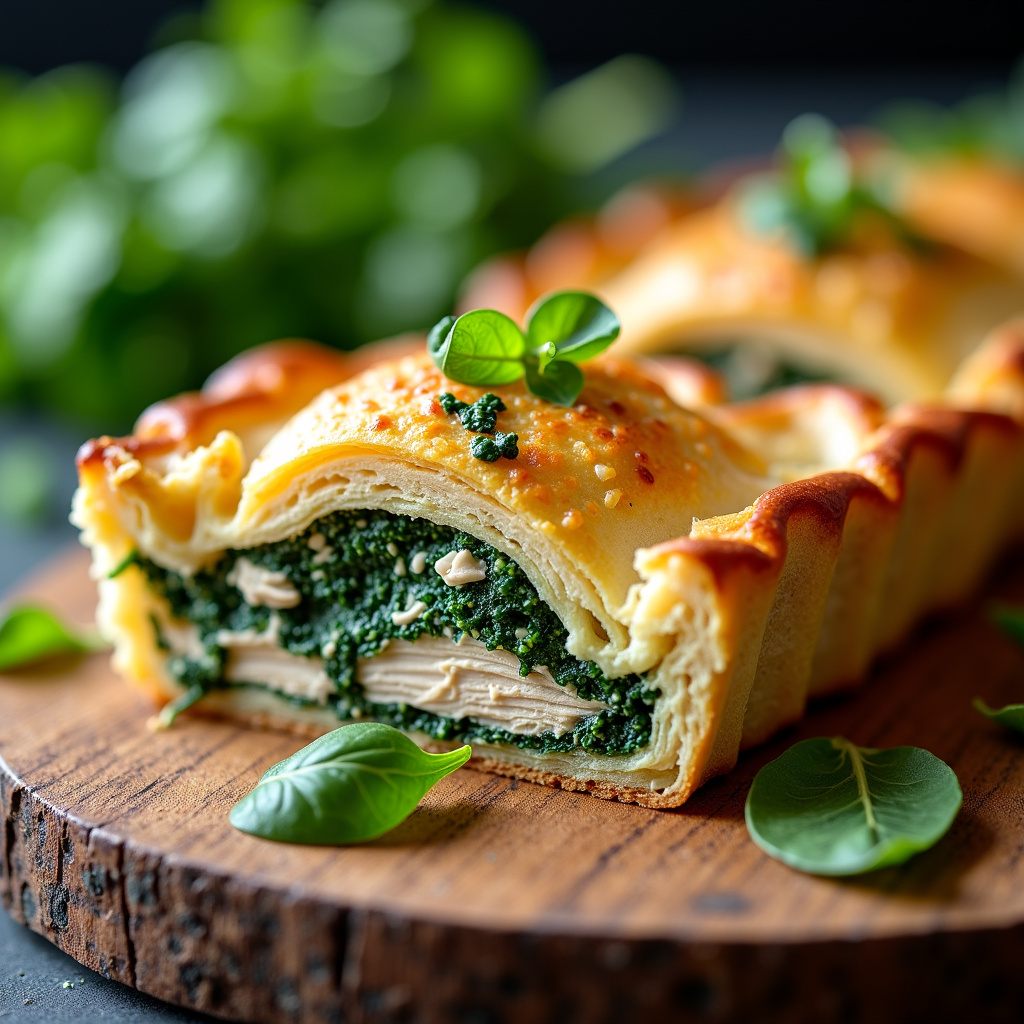 Foto da receita Torta Integral de Frango com Espinafre