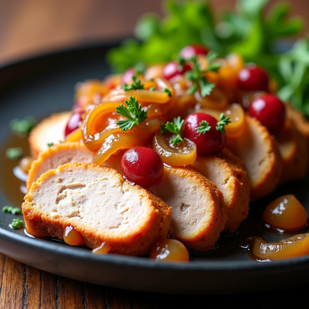 Foto da receita Peito de Peru Assado com Cebola Caramelizada