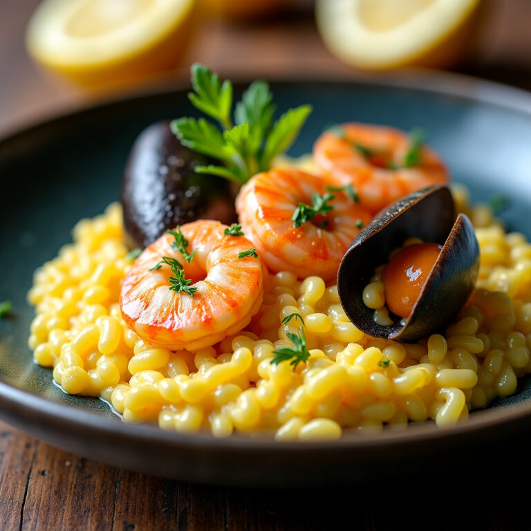 Risoto de Limão Siciliano com Frutos do Mar: Cremoso e Sofisticado