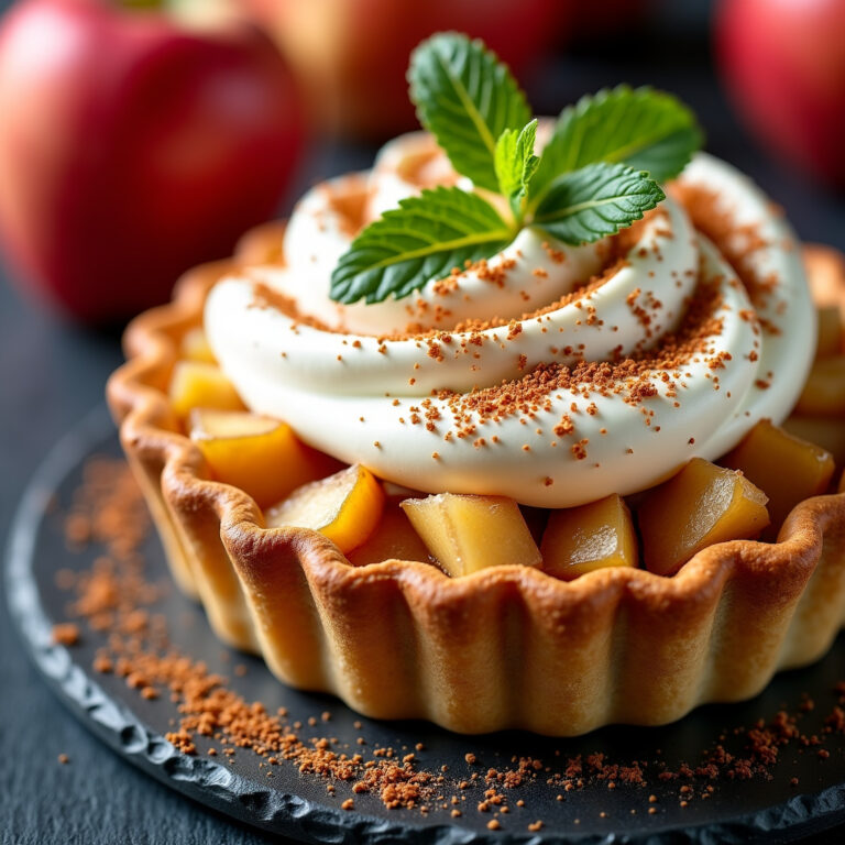 Torta de Maçã com Canela e Creme de Queijo: Receita Fácil
