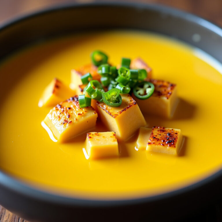 Sopa Cremosa de Milho com Queijo Coalho e Pimenta Verde: O Aconchego em Forma de Prato