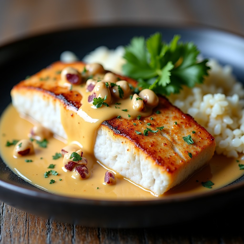 Foto da receita Peixe ao Molho de Castanha-do-Pará com Arroz de Coco