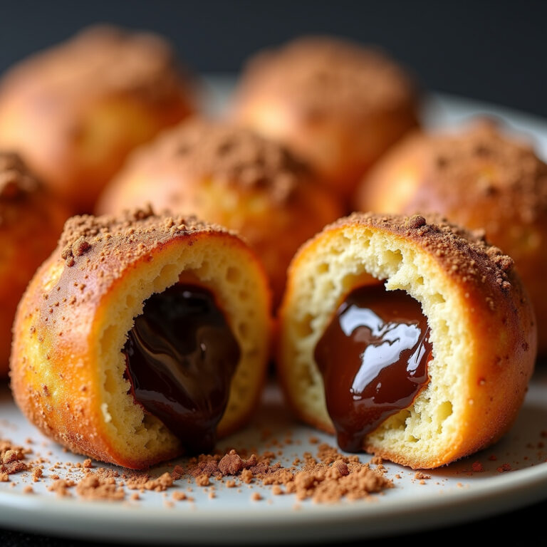 Bolinho de Chuva com Recheio de Brigadeiro de Café