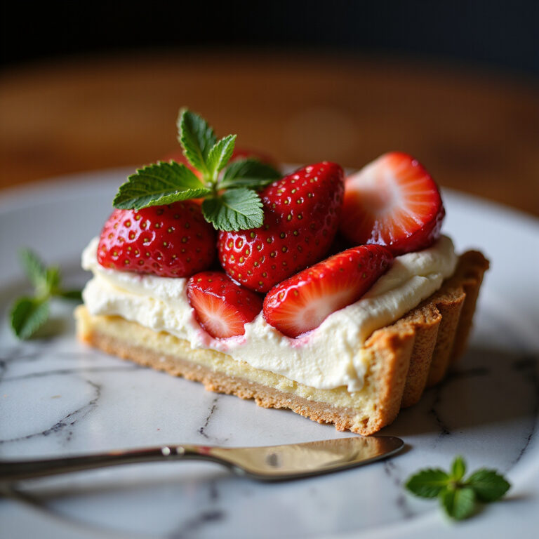 Torta de Morango com Creme de Baunilha Suave e Deliciosa