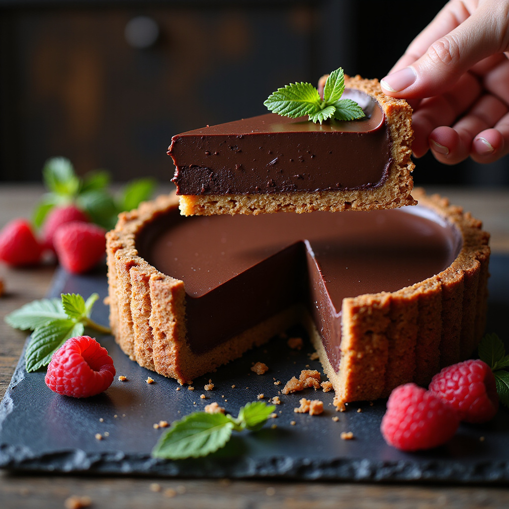 Foto da receita Torta Ganache de Chocolate: Cremosidade e Crocância em Cada Fatia