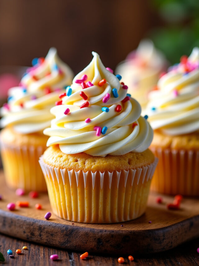 Receita de Cupcake de Baunilha com Cobertura de Buttercream