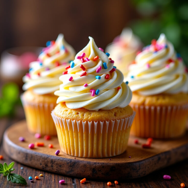 Receita de Cupcake de Baunilha com Cobertura de Buttercream