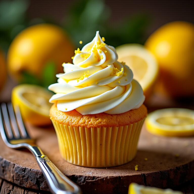 Cupcake de Limão com Recheio Cremoso