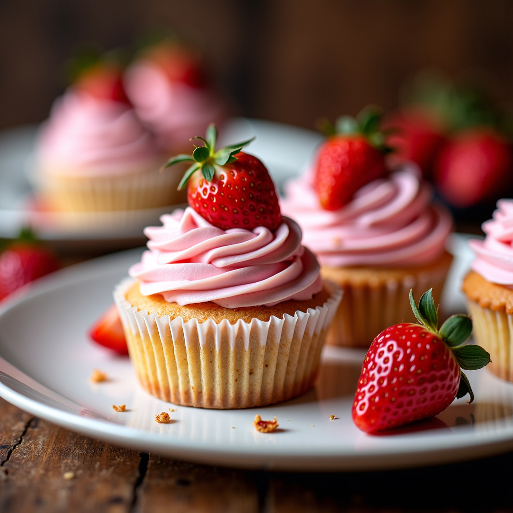 Foto da receita Cupcake Prático de Iogurte com Morango