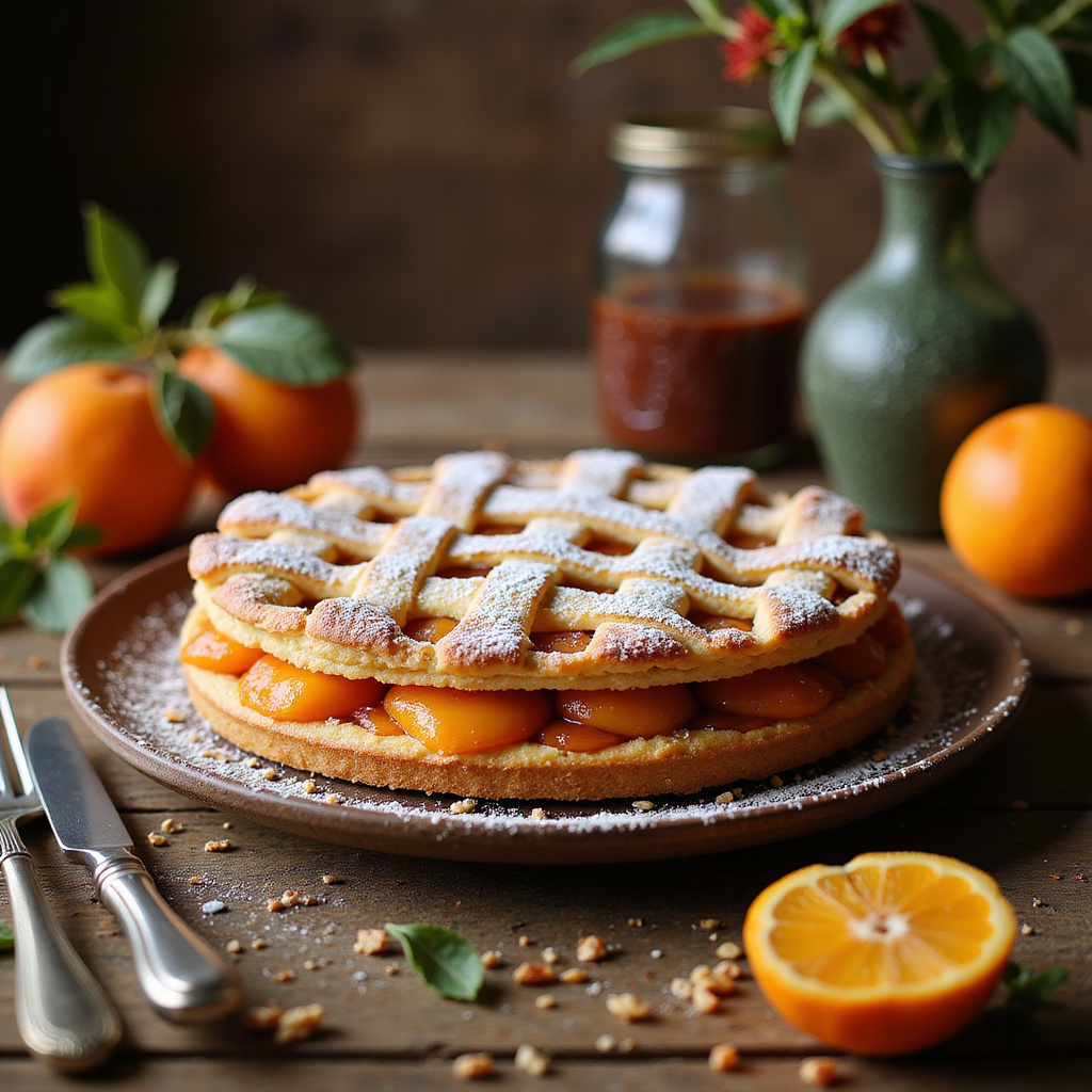 Foto da receita Linzer Torte de Damasco: Uma Clássica Torta Austríaca