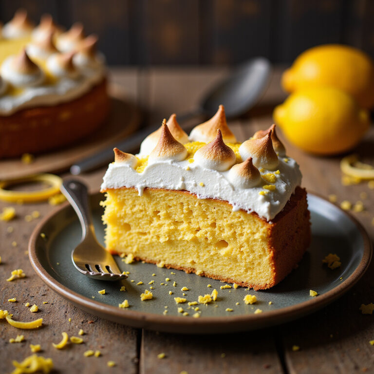 Receita de Bolo de Limão Siciliano com Merengue Suíço
